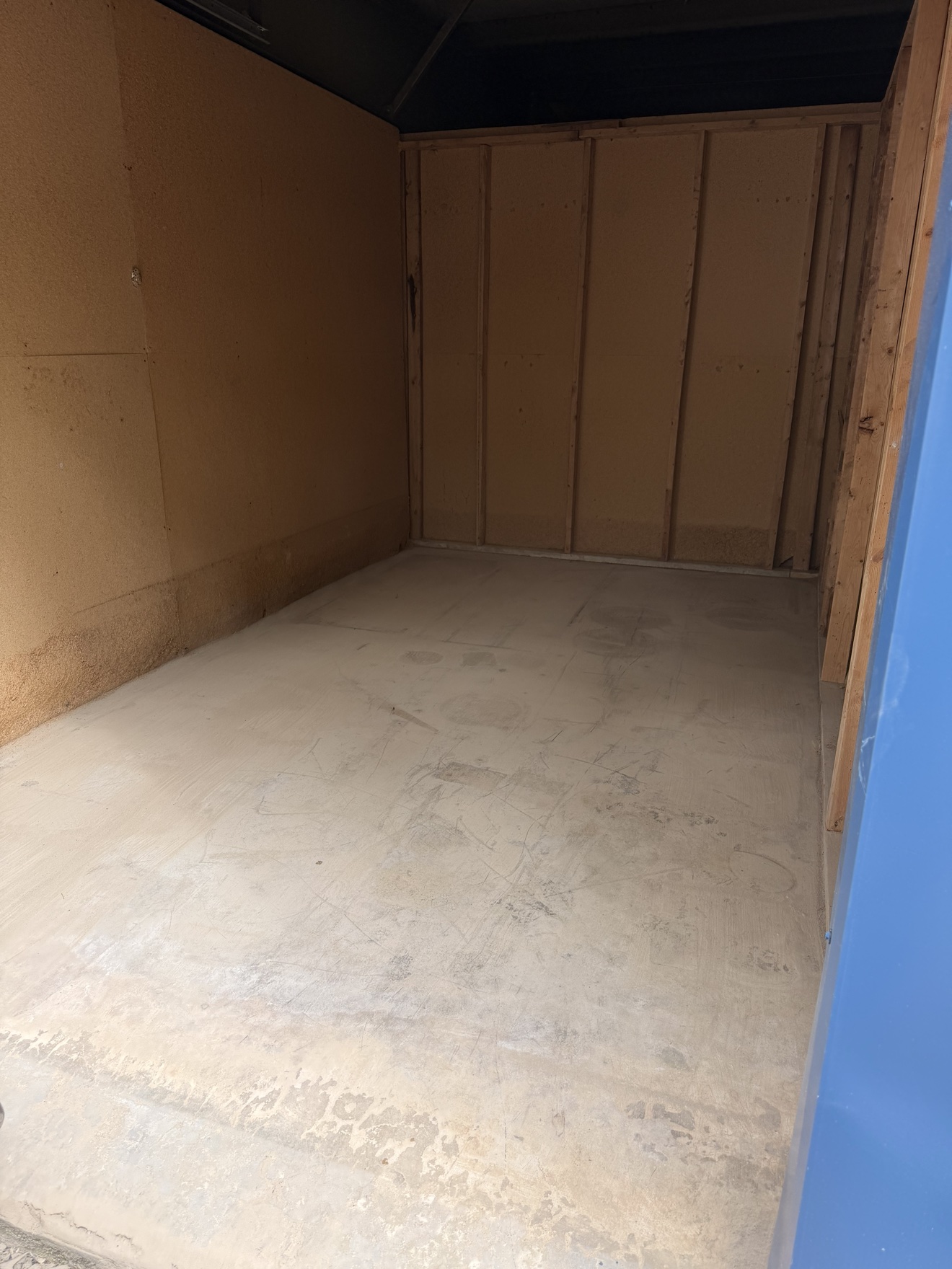 Empty storage locker after the TrueWord crew completed the cleanout